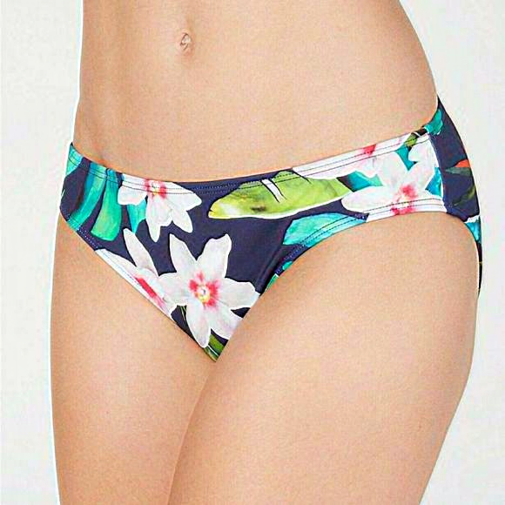 Lauren Ralph Lauren Watercolor‎ Tropical Floral Hipster Bikini Bottom Multicolor